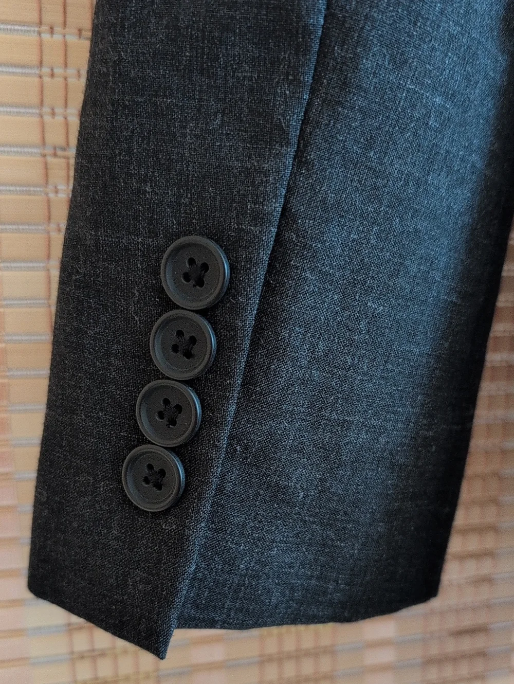 J. Crew Men’s Dark Charcoal Two-Button Notch Lapel 80% Wool Blend Blazer